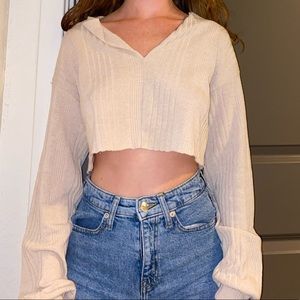 cropped thin sweater